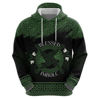 Personalized Imbolc Blessed Celtic Knot Hoodie Brigids Cross Symbol - Wonder Print Shop