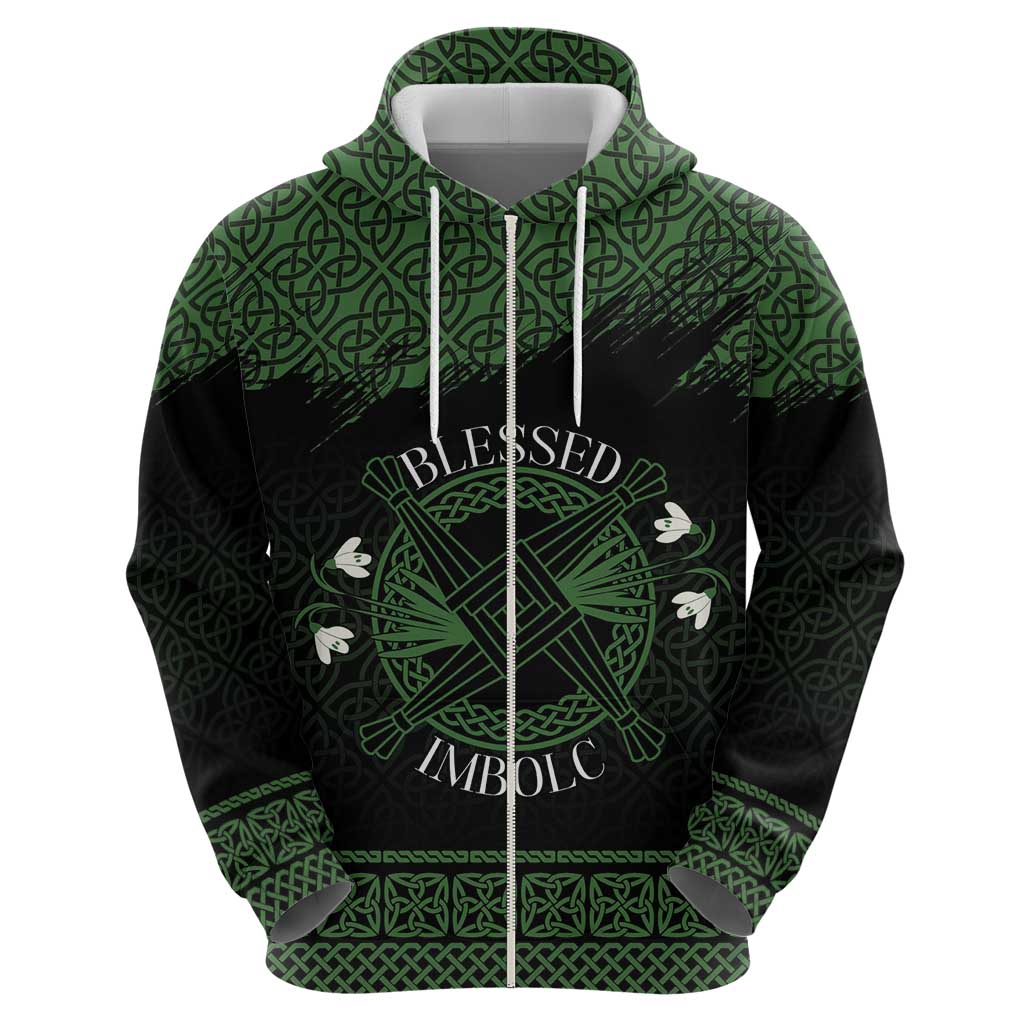 Personalized Imbolc Blessed Celtic Knot Hoodie Brigids Cross Symbol - Wonder Print Shop