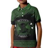 Personalized Imbolc Blessed Celtic Knot Kid Polo Shirt Brigids Cross Symbol - Wonder Print Shop
