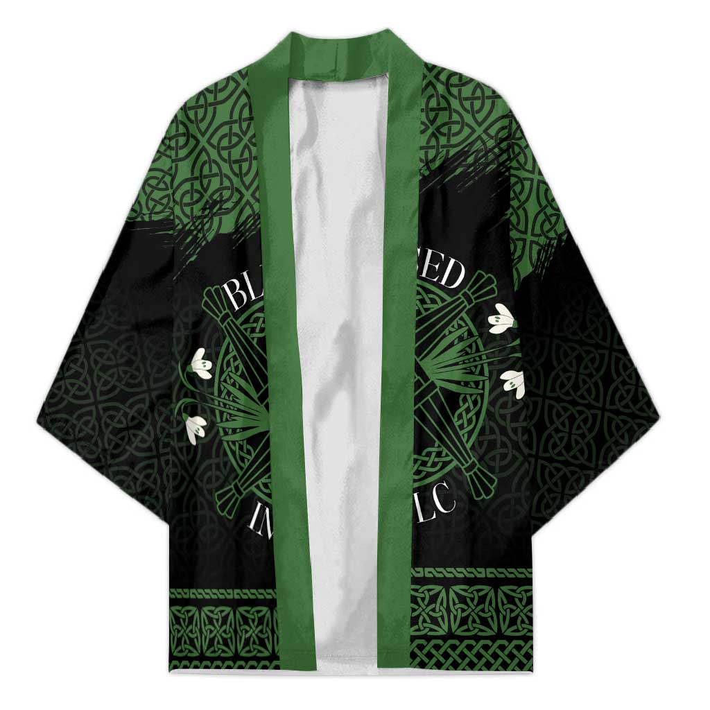 Personalized Imbolc Blessed Celtic Knot Kimono Brigids Cross Symbol - Wonder Print Shop