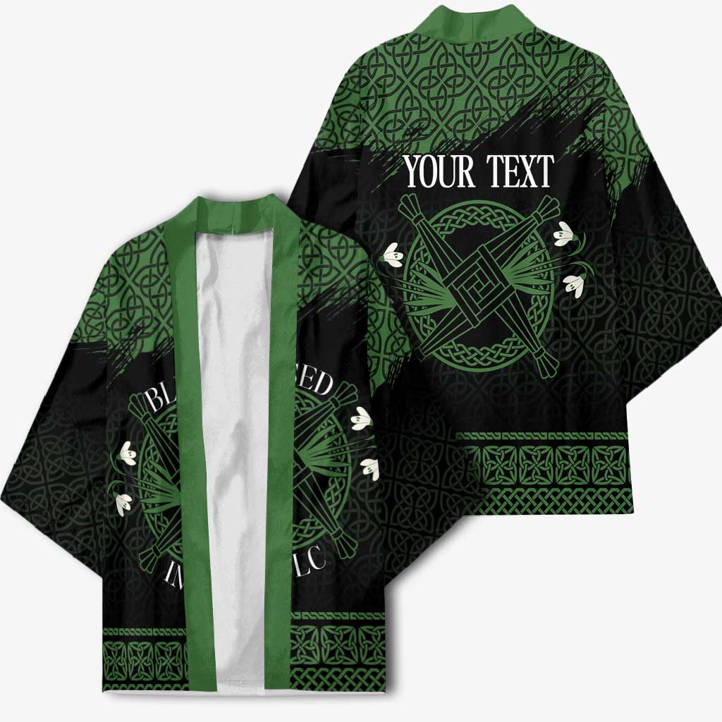 Personalized Imbolc Blessed Celtic Knot Kimono Brigids Cross Symbol - Wonder Print Shop