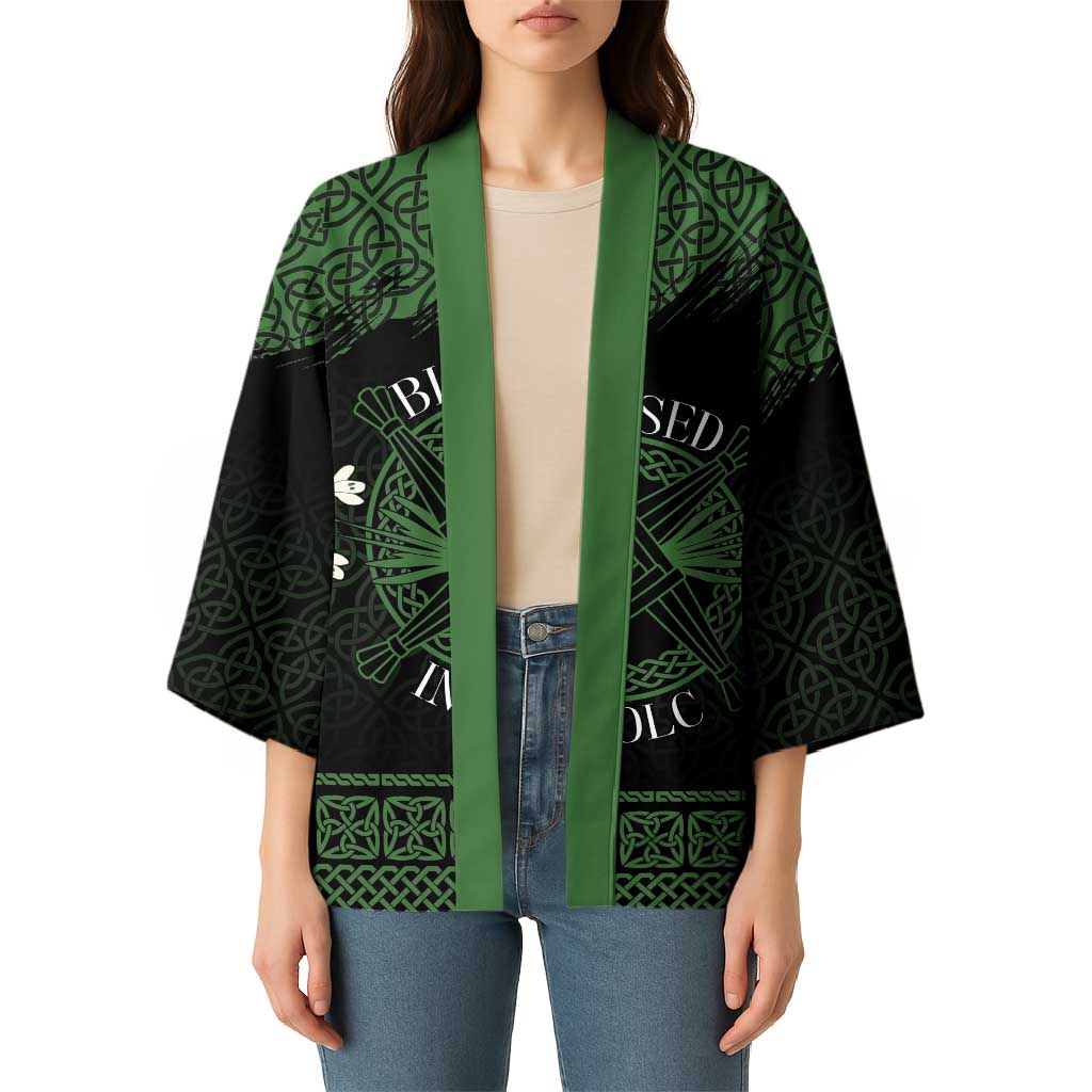 Personalized Imbolc Blessed Celtic Knot Kimono Brigids Cross Symbol - Wonder Print Shop