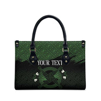 Personalized Imbolc Blessed Celtic Knot Leather Bag Brigids Cross Symbol - Wonder Print Shop