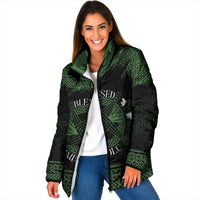 Personalized Imbolc Blessed Celtic Knot Padded Jacket Brigids Cross Symbol - Wonder Print Shop