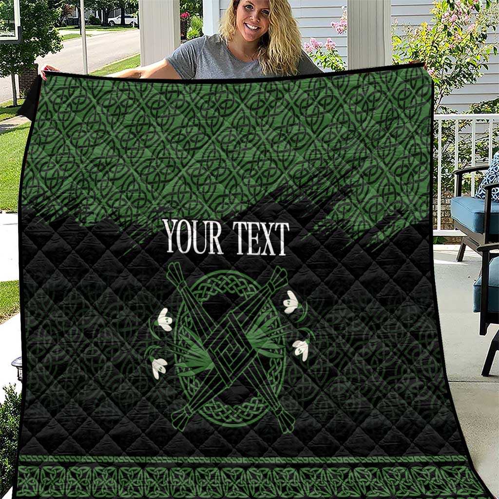 Personalized Imbolc Blessed Celtic Knot Quilt Brigids Cross Symbol - Wonder Print Shop