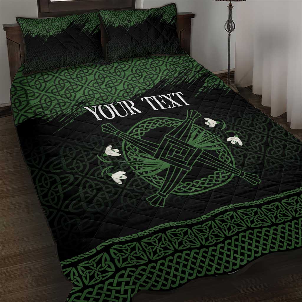 Personalized Imbolc Blessed Celtic Knot Quilt Bed Set Brigids Cross Symbol - Wonder Print Shop