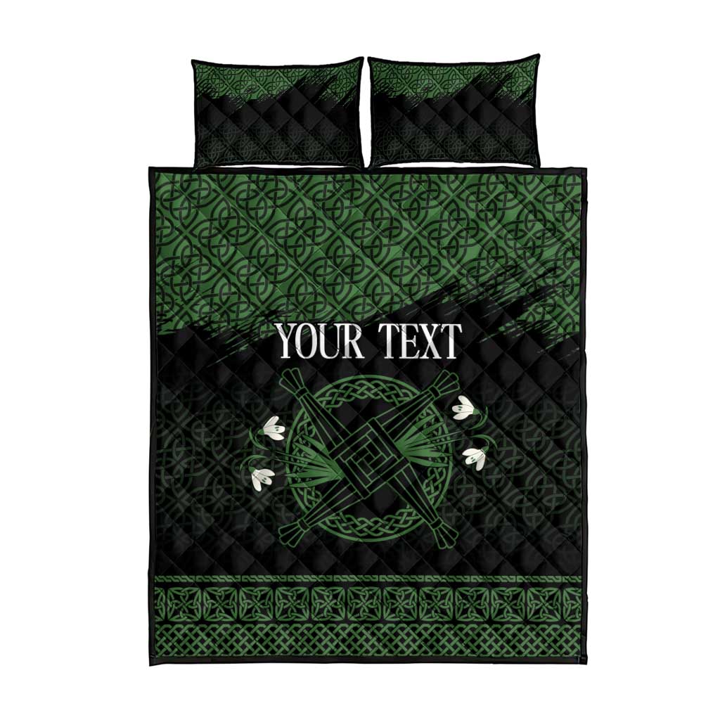 Personalized Imbolc Blessed Celtic Knot Quilt Bed Set Brigids Cross Symbol - Wonder Print Shop