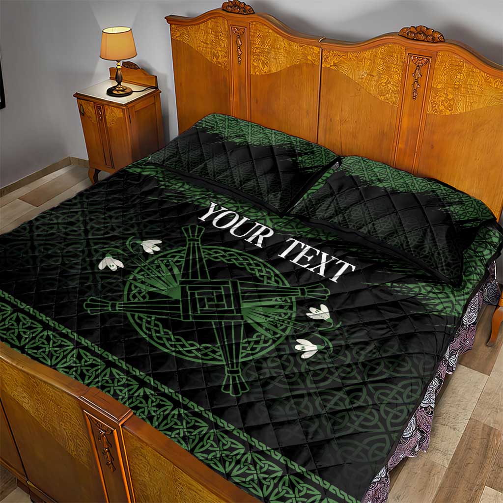Personalized Imbolc Blessed Celtic Knot Quilt Bed Set Brigids Cross Symbol - Wonder Print Shop