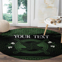 Personalized Imbolc Blessed Celtic Knot Round Carpet Brigids Cross Symbol - Wonder Print Shop