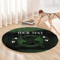 Personalized Imbolc Blessed Celtic Knot Round Carpet Brigids Cross Symbol - Wonder Print Shop