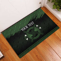 Personalized Imbolc Blessed Celtic Knot Rubber Doormat Brigids Cross Symbol - Wonder Print Shop