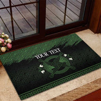 Personalized Imbolc Blessed Celtic Knot Rubber Doormat Brigids Cross Symbol - Wonder Print Shop
