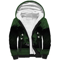 Personalized Imbolc Blessed Celtic Knot Sherpa Hoodie Brigids Cross Symbol - Wonder Print Shop