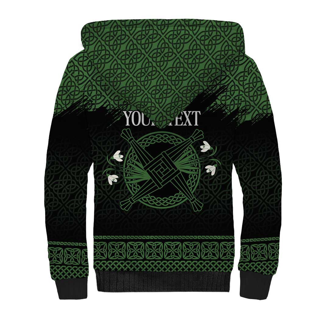 Personalized Imbolc Blessed Celtic Knot Sherpa Hoodie Brigids Cross Symbol - Wonder Print Shop