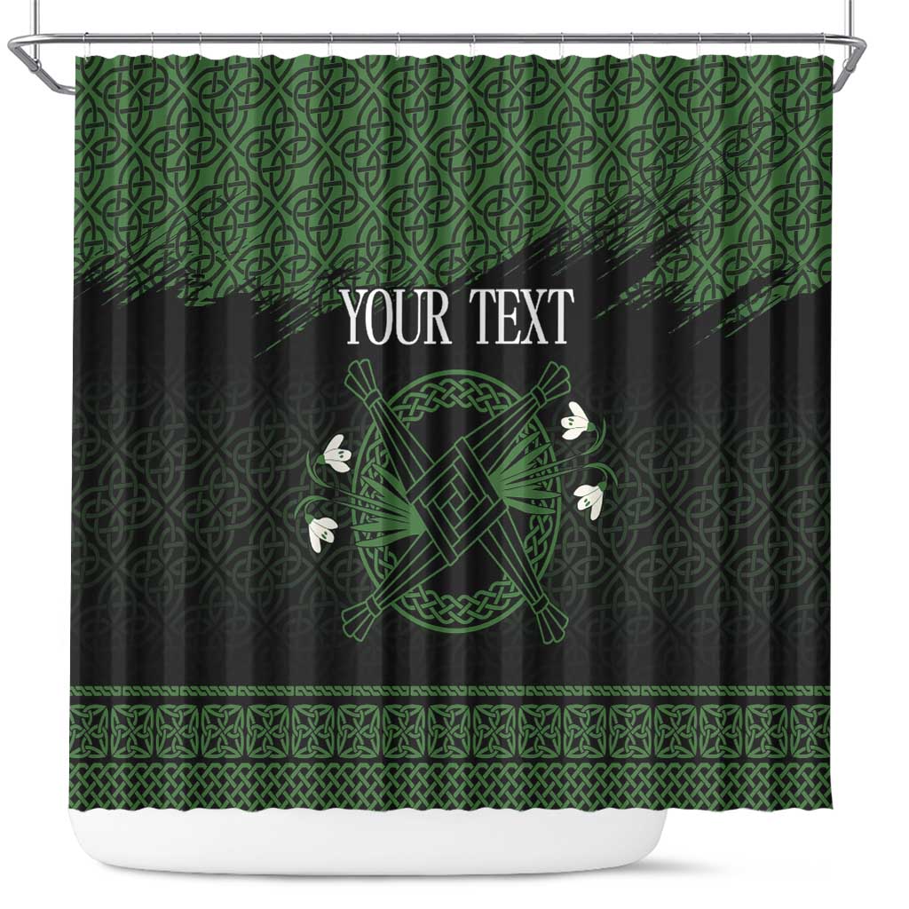 Personalized Imbolc Blessed Celtic Knot Shower Curtain Brigids Cross Symbol - Wonder Print Shop