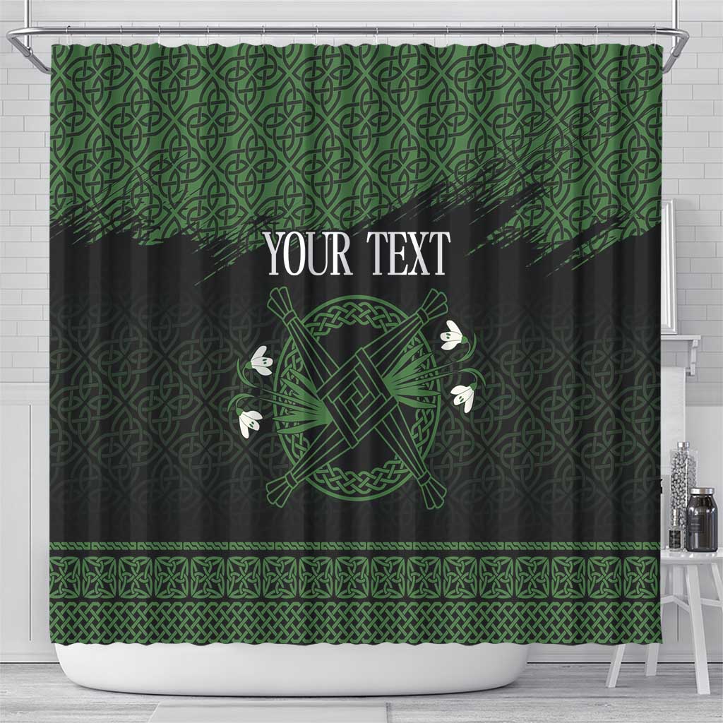 Personalized Imbolc Blessed Celtic Knot Shower Curtain Brigids Cross Symbol - Wonder Print Shop