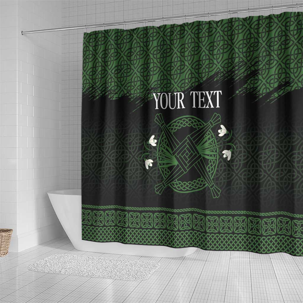 Personalized Imbolc Blessed Celtic Knot Shower Curtain Brigids Cross Symbol - Wonder Print Shop