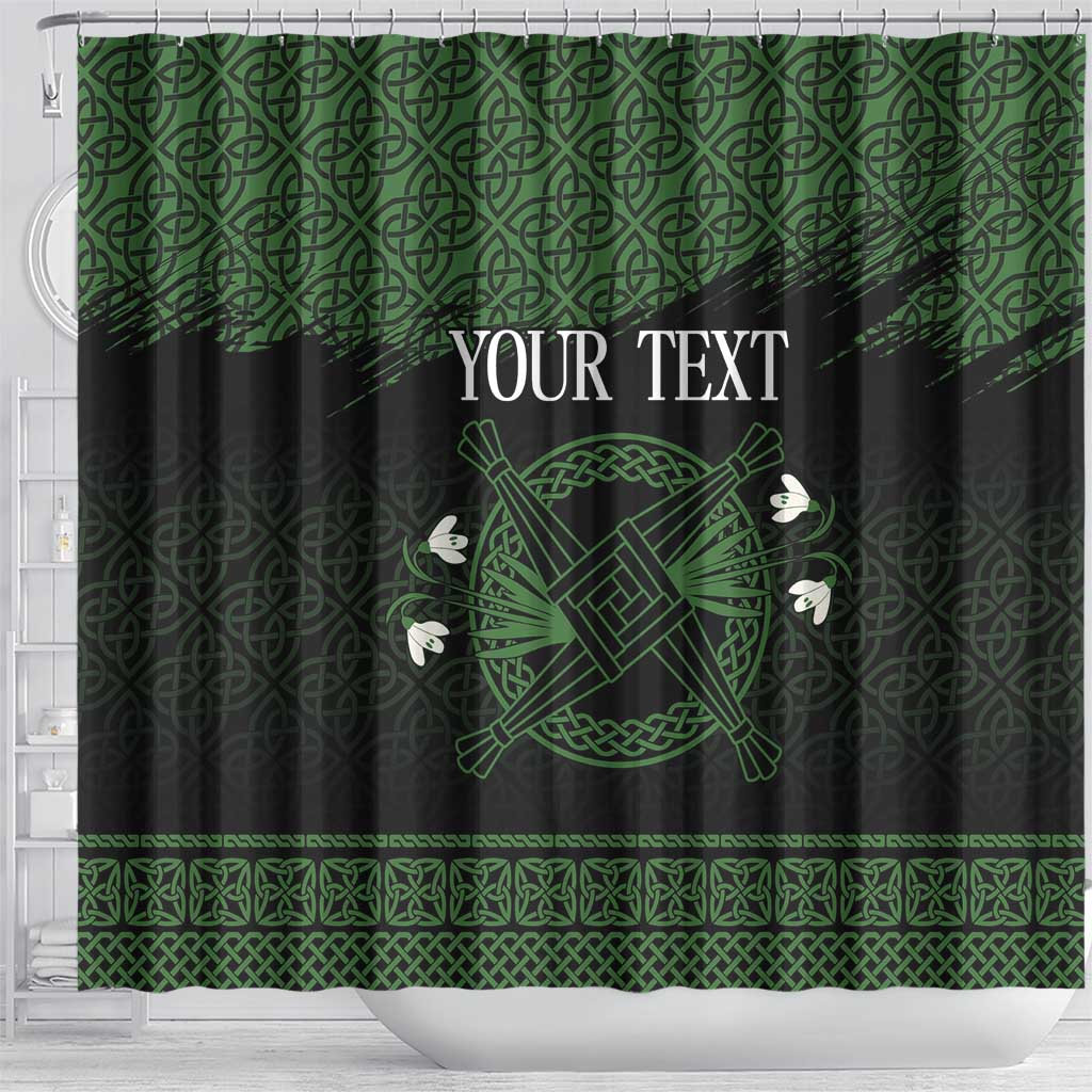 Personalized Imbolc Blessed Celtic Knot Shower Curtain Brigids Cross Symbol - Wonder Print Shop