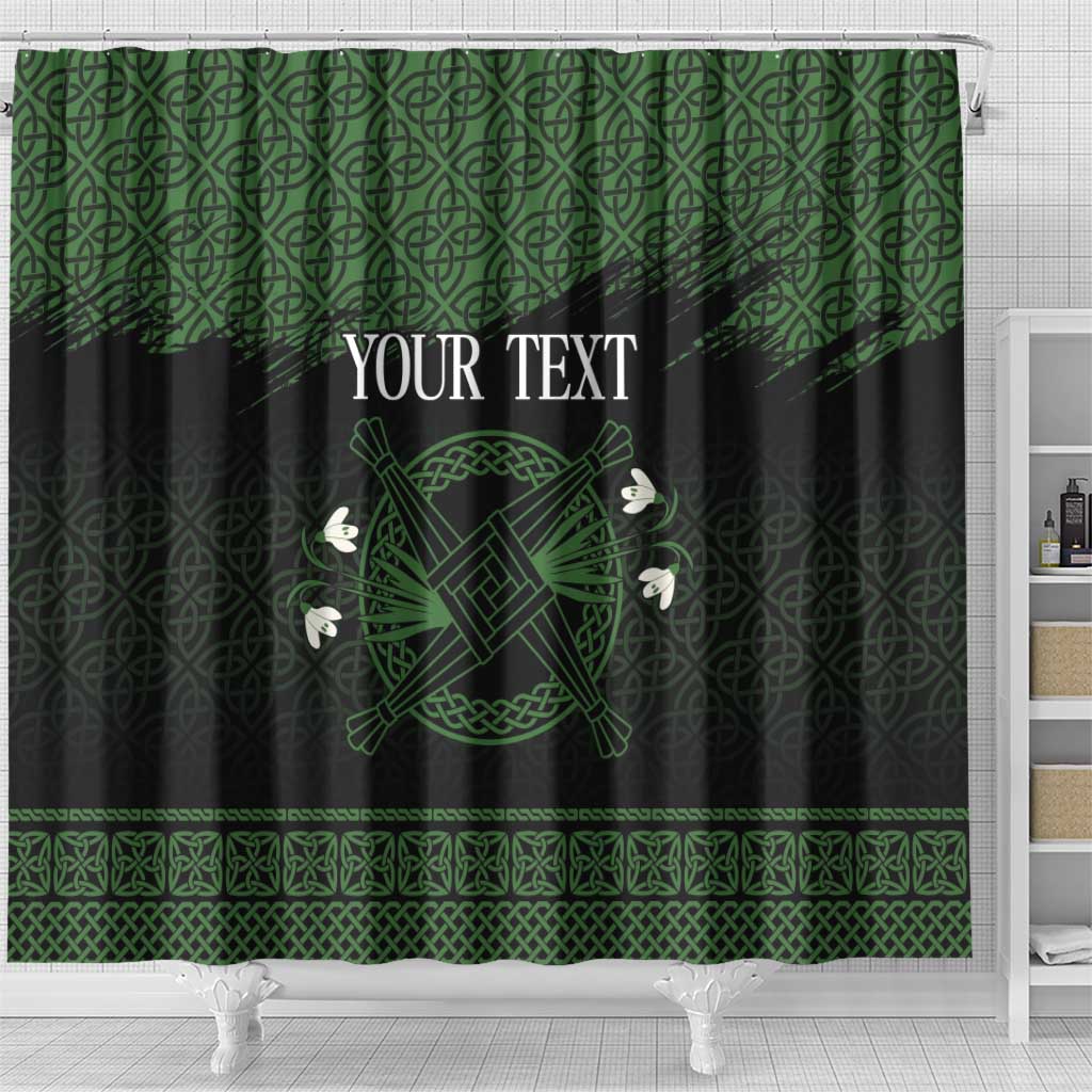 Personalized Imbolc Blessed Celtic Knot Shower Curtain Brigids Cross Symbol - Wonder Print Shop