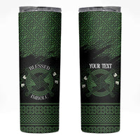 Personalized Imbolc Blessed Celtic Knot Skinny Tumbler Brigids Cross Symbol - Wonder Print Shop