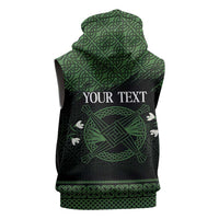 Personalized Imbolc Blessed Celtic Knot Sleeveless Hoodie Brigids Cross Symbol - Wonder Print Shop