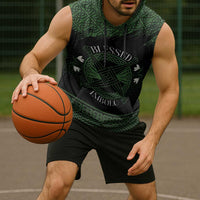 Personalized Imbolc Blessed Celtic Knot Sleeveless Hoodie Brigids Cross Symbol - Wonder Print Shop