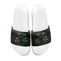 Personalized Imbolc Blessed Celtic Knot Slide Sandals Brigids Cross Symbol - Wonder Print Shop
