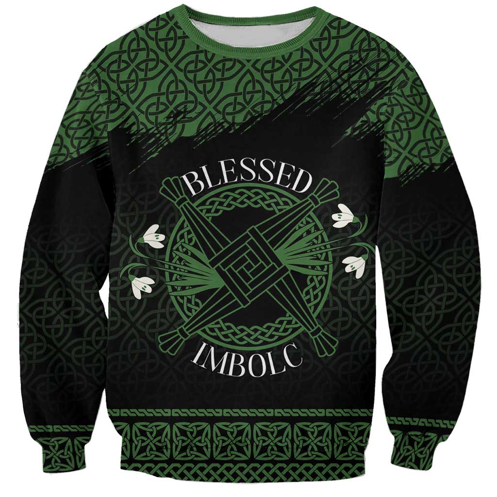 Personalized Imbolc Blessed Celtic Knot Sweatshirt Brigids Cross Symbol - Wonder Print Shop