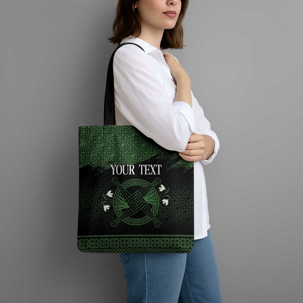 Personalized Imbolc Blessed Celtic Knot Tote Bag Brigids Cross Symbol - Wonder Print Shop