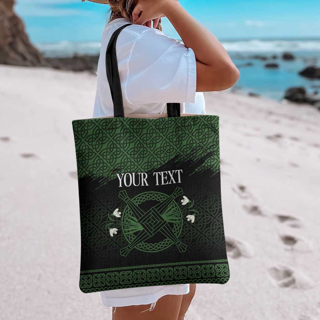 Personalized Imbolc Blessed Celtic Knot Tote Bag Brigids Cross Symbol - Wonder Print Shop