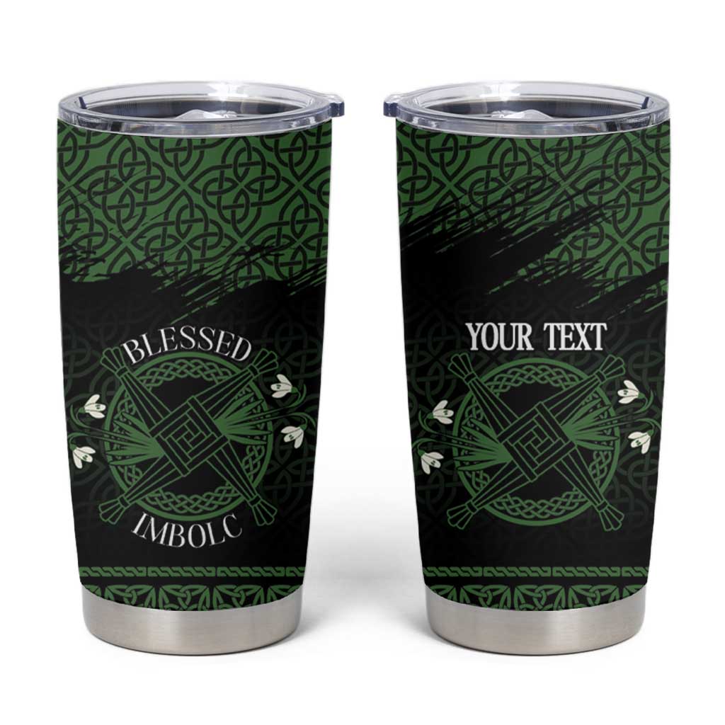 Personalized Imbolc Blessed Celtic Knot Tumbler Cup Brigids Cross Symbol - Wonder Print Shop