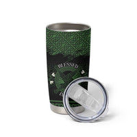 Personalized Imbolc Blessed Celtic Knot Tumbler Cup Brigids Cross Symbol - Wonder Print Shop
