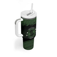 Personalized Imbolc Blessed Celtic Knot Tumbler With Handle Brigids Cross Symbol - Wonder Print Shop
