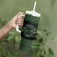 Personalized Imbolc Blessed Celtic Knot Tumbler With Handle Brigids Cross Symbol - Wonder Print Shop