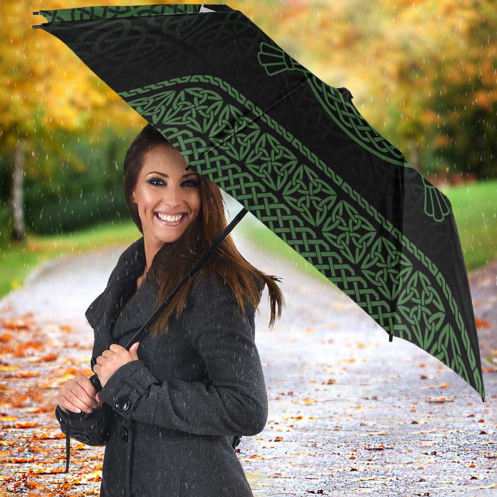 Personalized Imbolc Blessed Celtic Knot Umbrella Brigids Cross Symbol - Wonder Print Shop