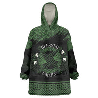 Personalized Imbolc Blessed Celtic Knot Wearable Blanket Hoodie Brigids Cross Symbol - Wonder Print Shop