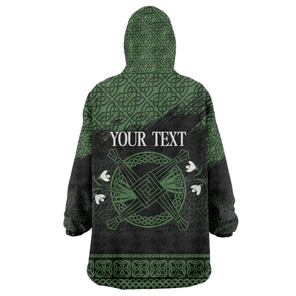 Personalized Imbolc Blessed Celtic Knot Wearable Blanket Hoodie Brigids Cross Symbol - Wonder Print Shop