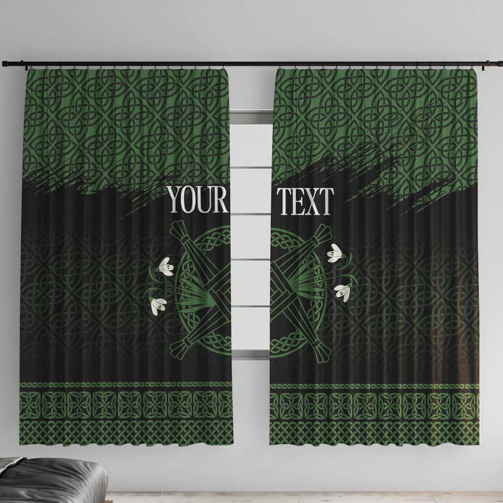 Personalized Imbolc Blessed Celtic Knot Window Curtain Brigids Cross Symbol - Wonder Print Shop