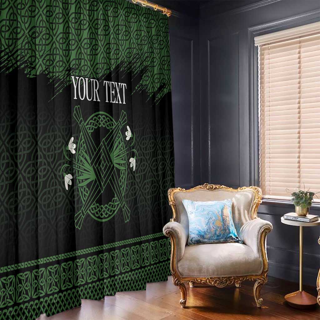 Personalized Imbolc Blessed Celtic Knot Window Curtain Brigids Cross Symbol - Wonder Print Shop