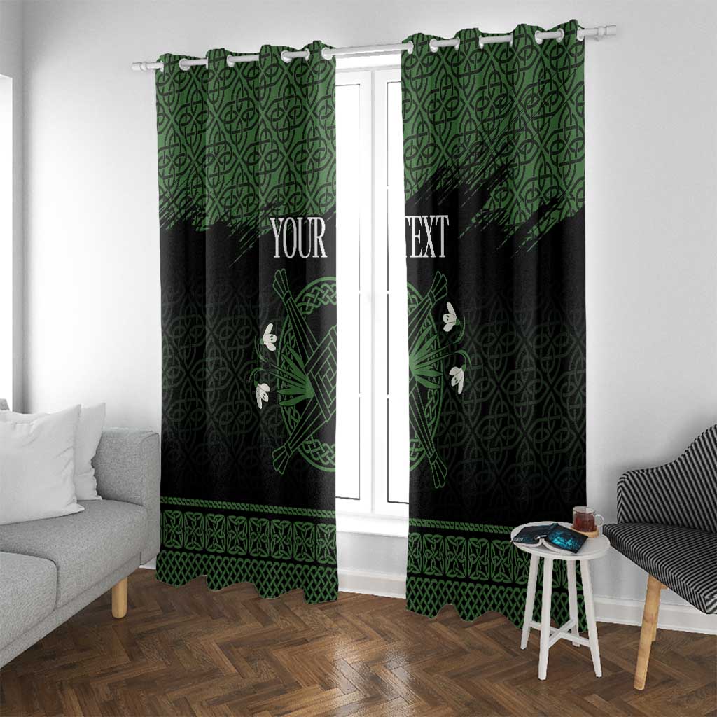 Personalized Imbolc Blessed Celtic Knot Window Curtain Brigids Cross Symbol - Wonder Print Shop