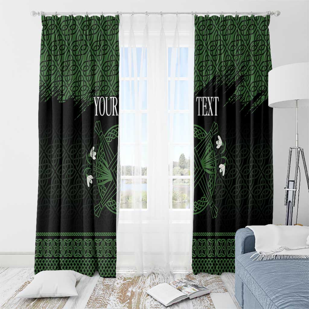 Personalized Imbolc Blessed Celtic Knot Window Curtain Brigids Cross Symbol - Wonder Print Shop