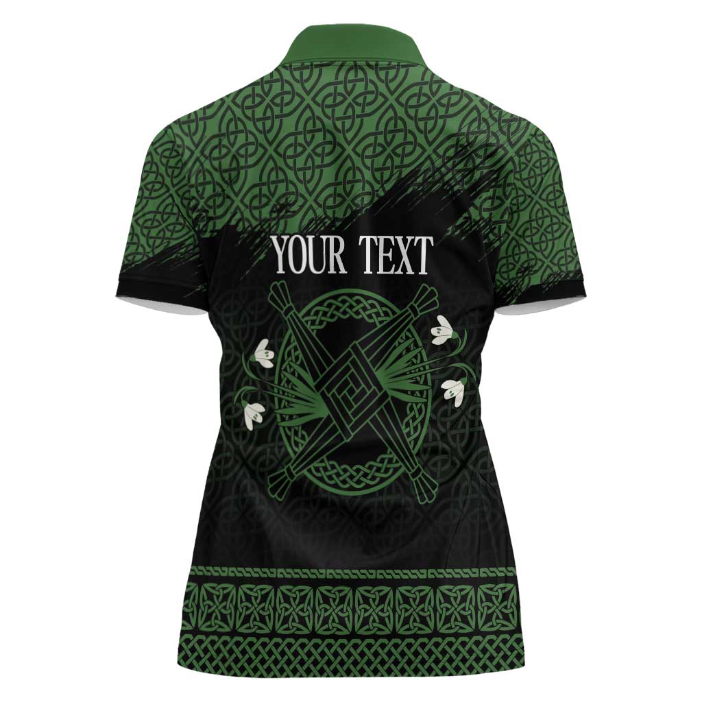 Personalized Imbolc Blessed Celtic Knot Women Polo Shirt Brigids Cross Symbol - Wonder Print Shop