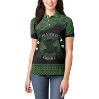 Personalized Imbolc Blessed Celtic Knot Women Polo Shirt Brigids Cross Symbol - Wonder Print Shop