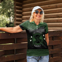 Personalized Imbolc Blessed Celtic Knot Women Polo Shirt Brigids Cross Symbol - Wonder Print Shop