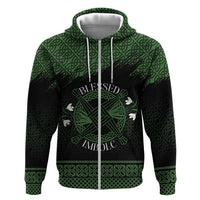 Personalized Imbolc Blessed Celtic Knot Zip Hoodie Brigids Cross Symbol - Wonder Print Shop