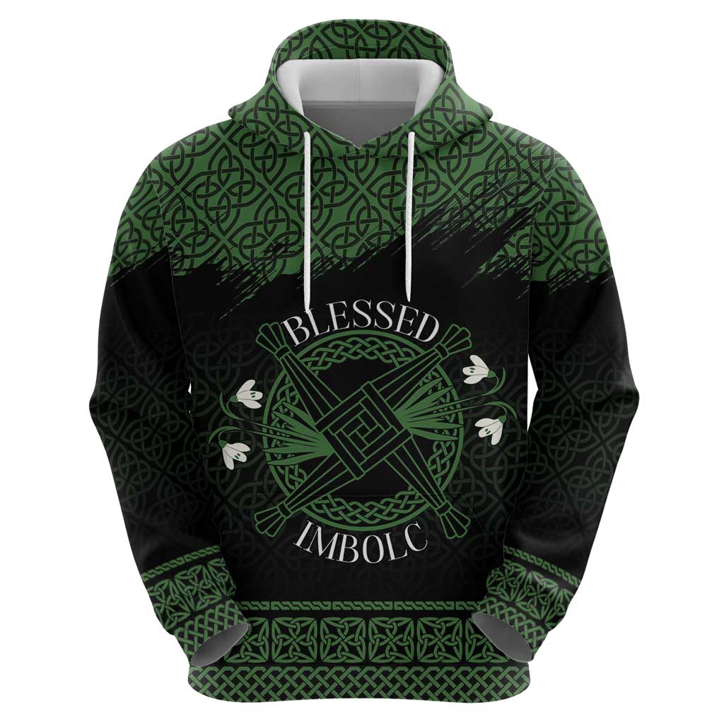 Personalized Imbolc Blessed Celtic Knot Zip Hoodie Brigids Cross Symbol - Wonder Print Shop