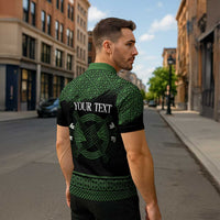 Personalized Imbolc Blessed Celtic Knot Zipper Polo Shirt Brigids Cross Symbol - Wonder Print Shop