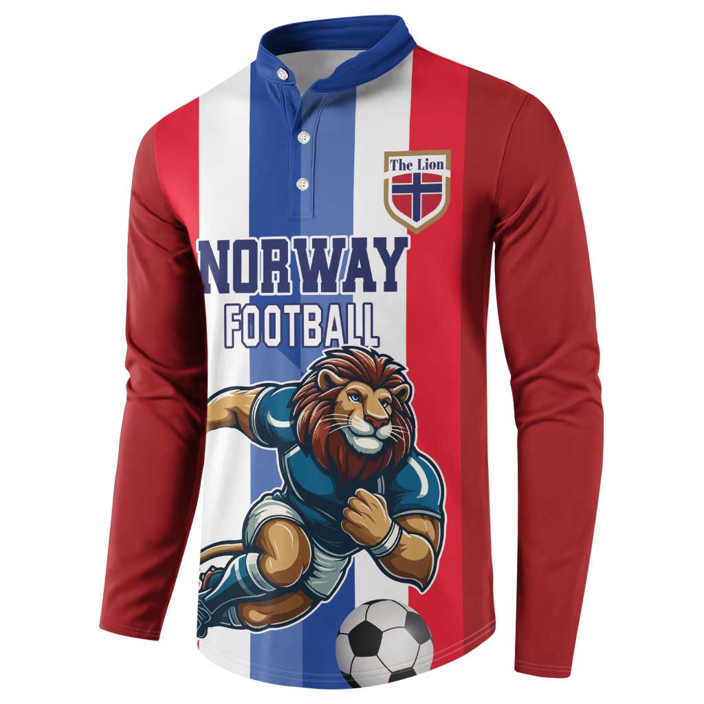 Custom Norway Football Button Sweatshirt The Lions Champion 2024 - Wonder Print Shop