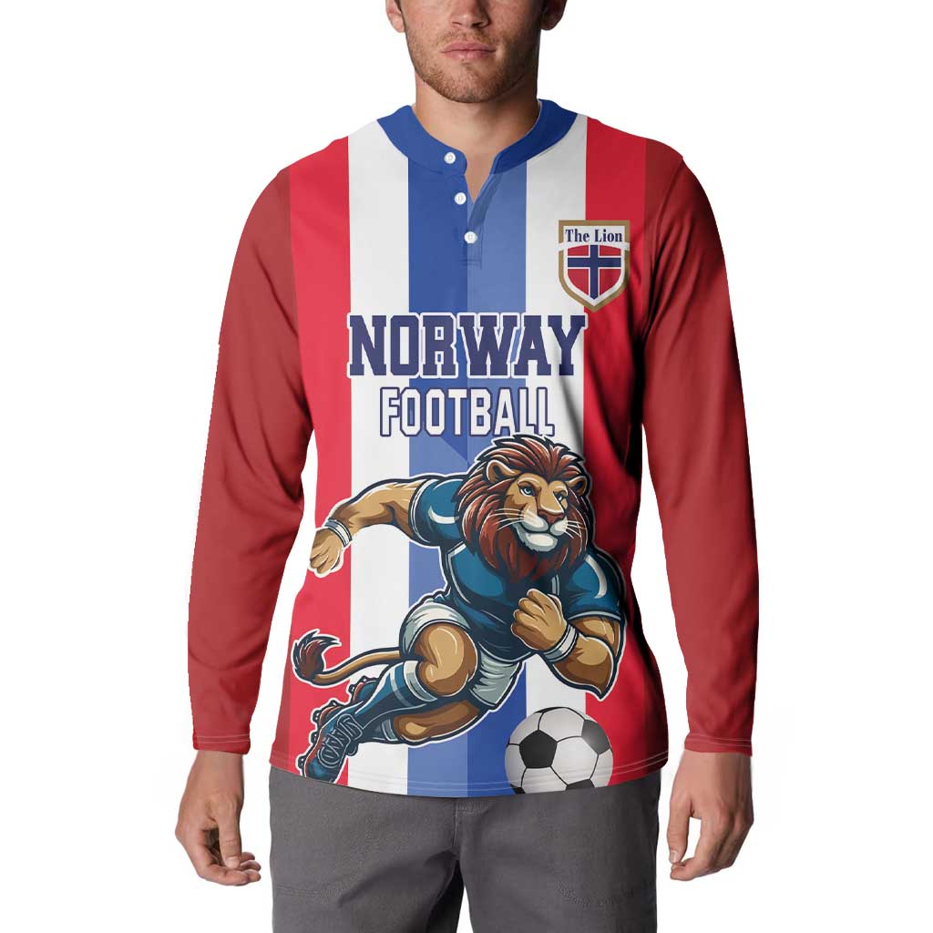 Custom Norway Football Button Sweatshirt The Lions Champion 2024 - Wonder Print Shop