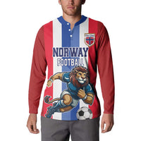 Custom Norway Football Button Sweatshirt The Lions Champion 2024 - Wonder Print Shop